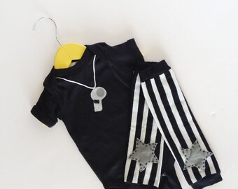 Referee Coach One PIece Whistle Bodysuit and Leg Warmers