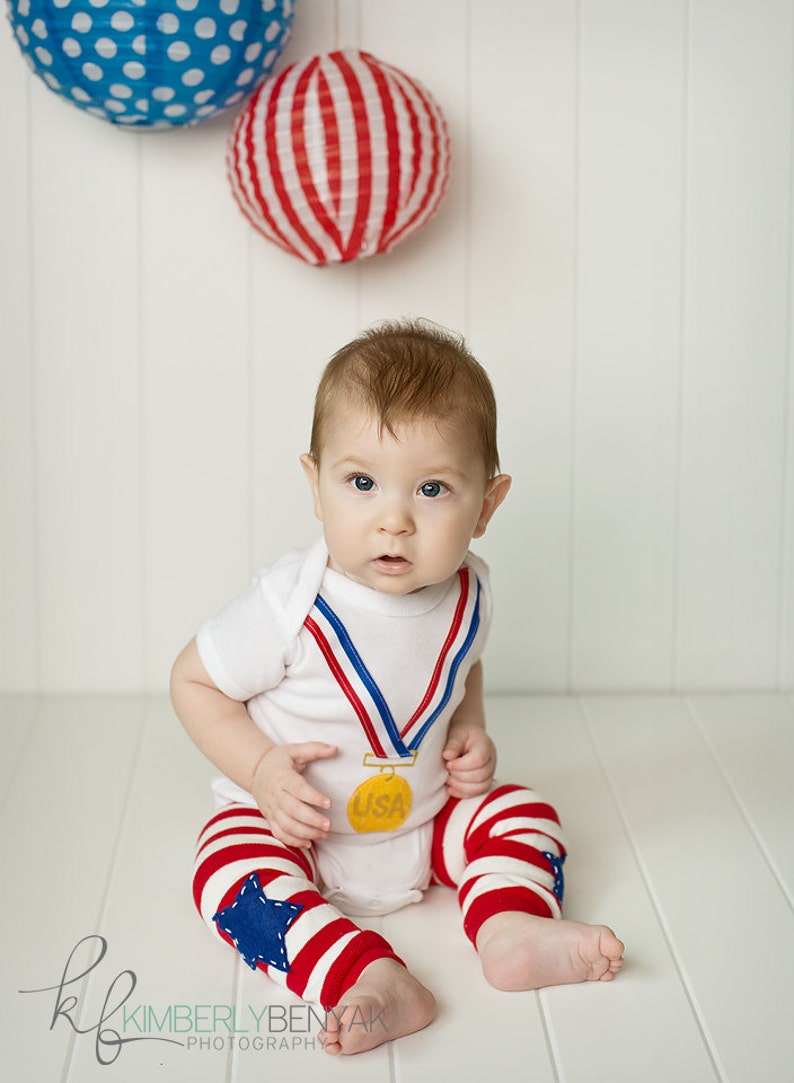 Blue Striped Star Leg Warmers, Boy Leg Warmers, Blue Baby Leg Warmers image 4