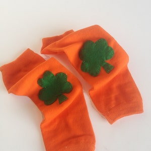 Shamrock St Patrick's Day Baby Leg Warmers image 4