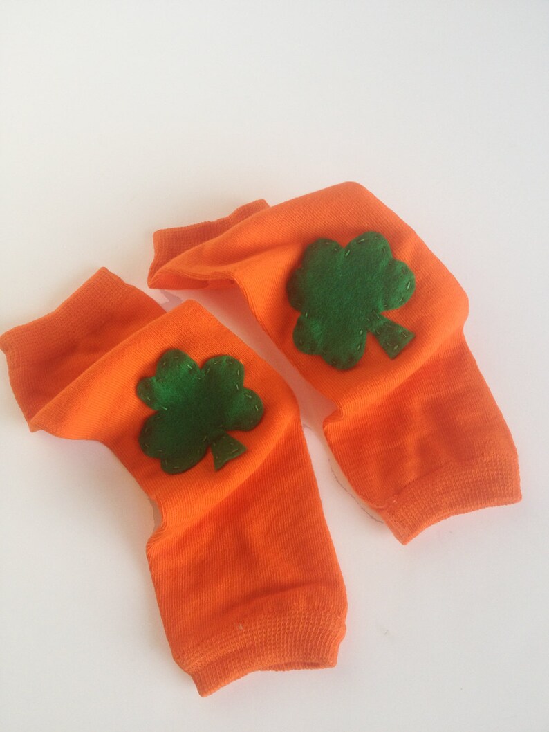 Shamrock St Patrick's Day Baby Leg Warmers image 4