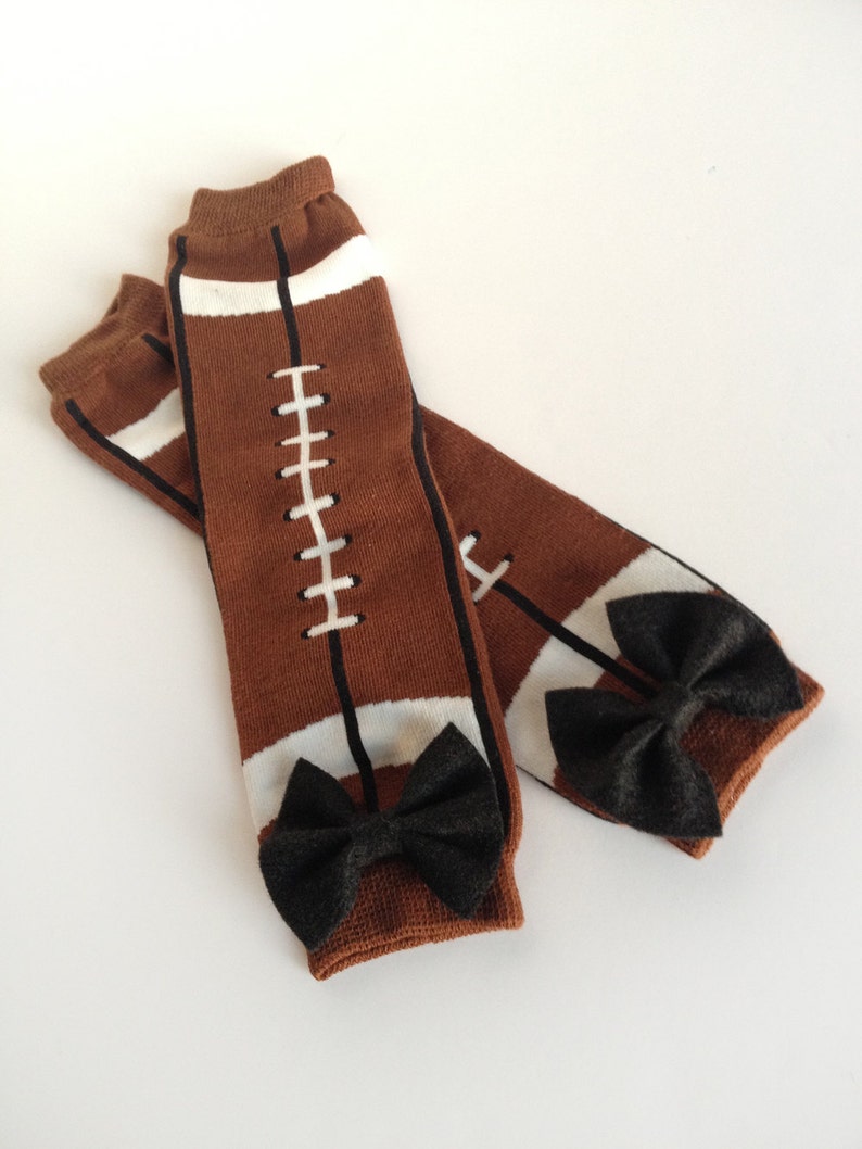 Football Baby Leg Warmers with Bow Pick Your Team Color Etsy
