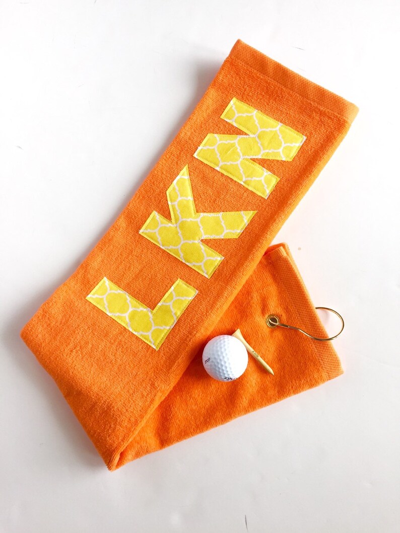 Personalized Orange Golf Towel Orange Golf Towel Etsy
