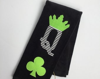 Queen of clubs ladies Golf Towel, Ladies Golf Towel, Mother's Day