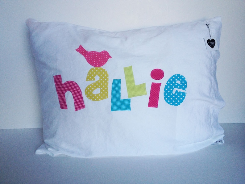 Personalized Kids Decor Personalized Pillow Case Applique Etsy