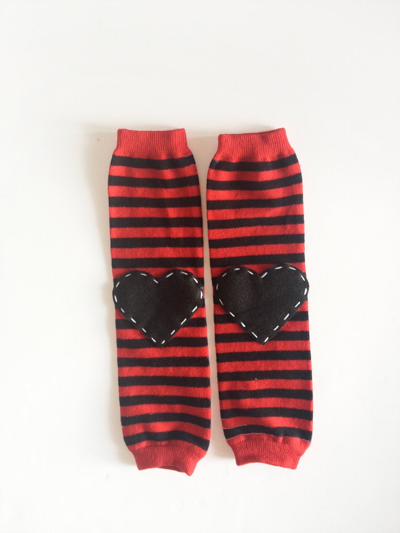 Valentine's Day Baby Leg Warmers Striped Heart Baby Leg Etsy