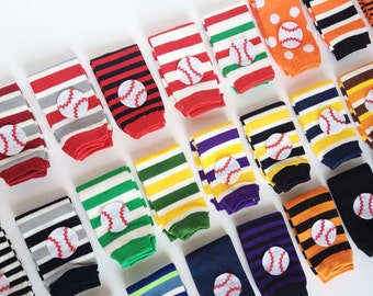 Baseball Baby Leg Warmers Team Colors