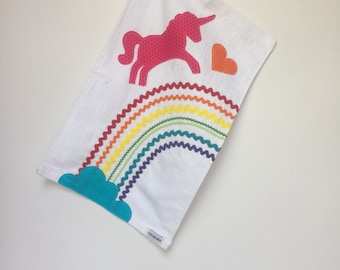 Rainbow unicorn golf towel. 11x18 Golf Towel for Girls Boys and Fun Adults