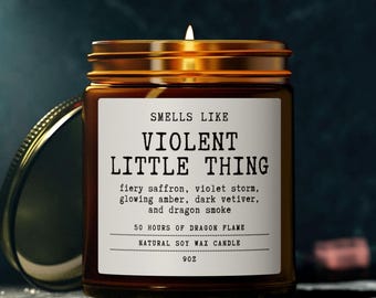 Vela de soja perfumada «Pequeña Cosa Violenta» – Regalo para lectores de Fourth Wing