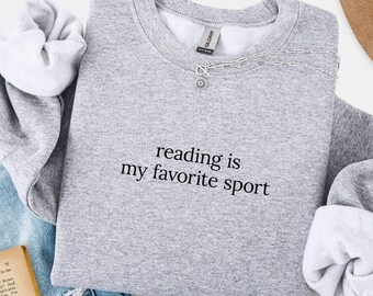 Sudadera "Leer es mi deporte favorito" – Suéter de bibliotecaria lectora