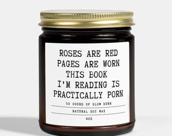 Vela de soja perfumada Smut Readers: un regalo literario para amantes del romance picante