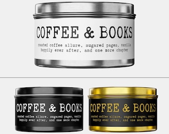 Sojageurkaars Koffie en boeken – leescadeau voor lezers