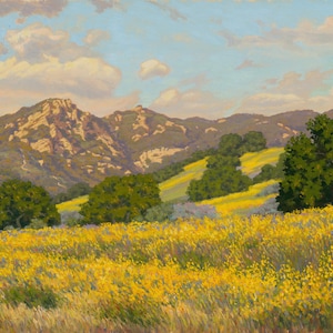 Topanga Canyon Landscape Painting: California Plein Air Giclée Print (18x24)