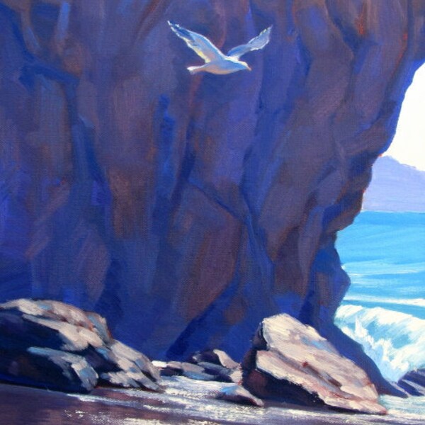 Original California Seascape Painting by Elena Roché