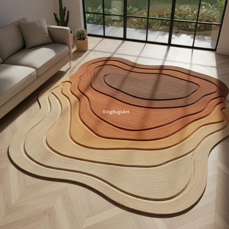 Rocky Earthy Rug Handmade Wool Canyon Rug | Modern Earth Tone Sculptural Carpet - Etsy ...