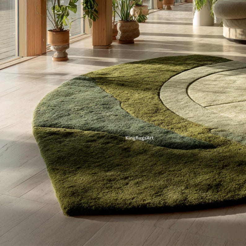 Handmade Wool Wavy Rug – Earth Tones, Modern Organic Design - Etsy