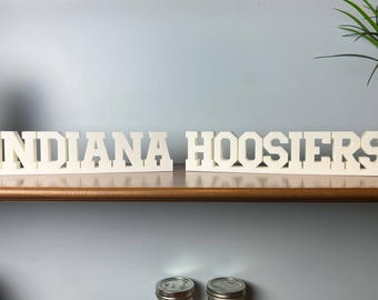 Indiana Hoosiers 3D Printed Text