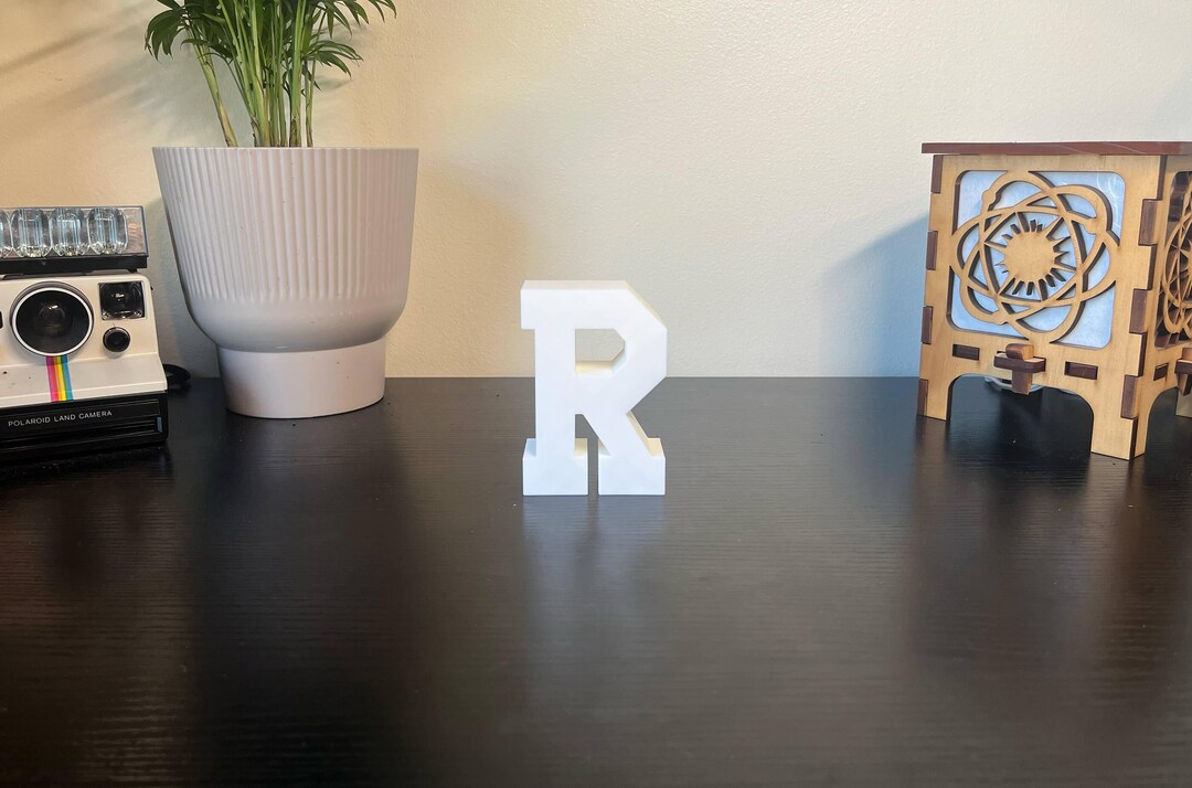 Block R 3D Printed Letter - Etsy