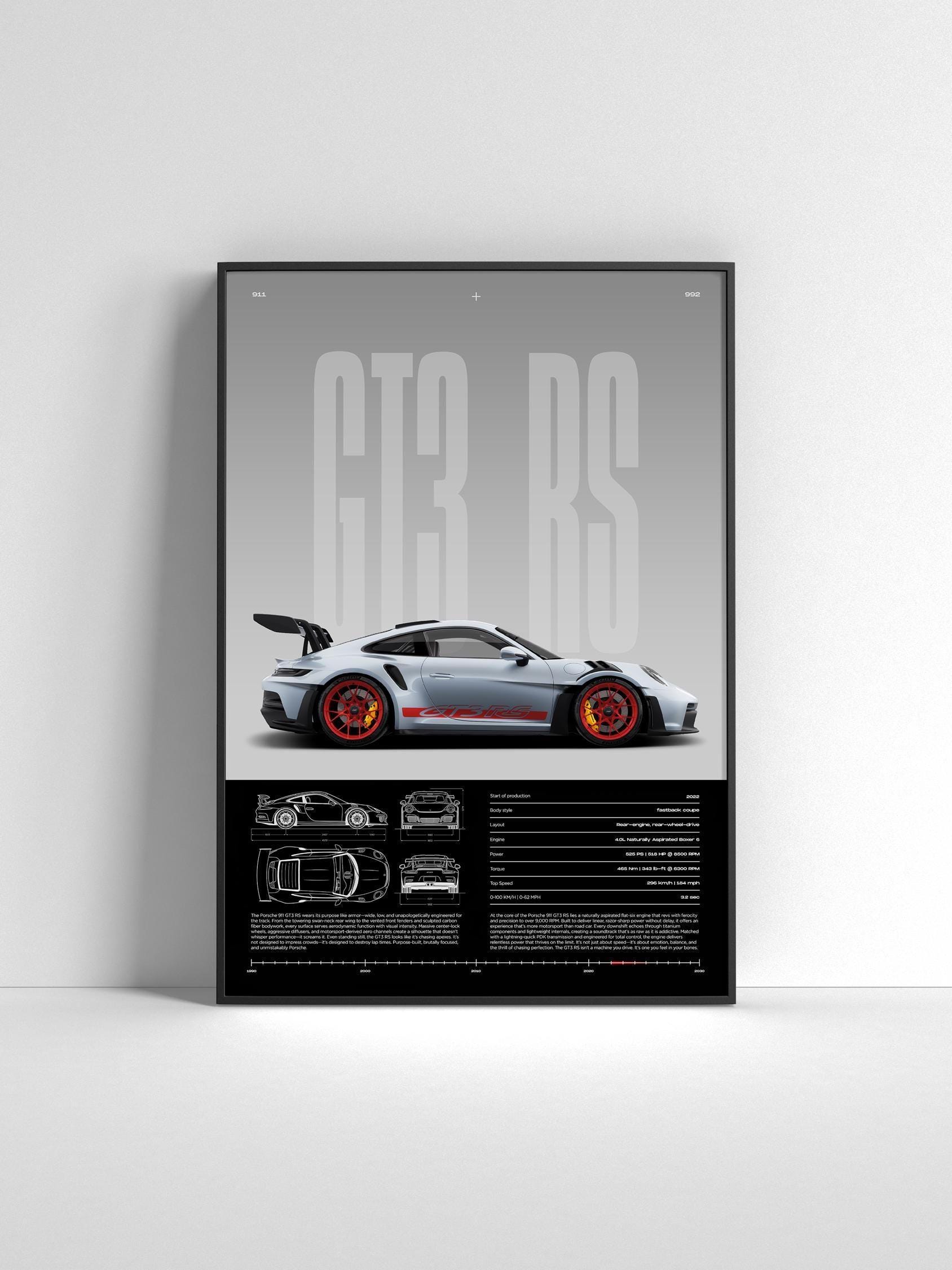 ポルシェ 911 GT3 RS ポスター | スポーツカー ウォールアートプリント