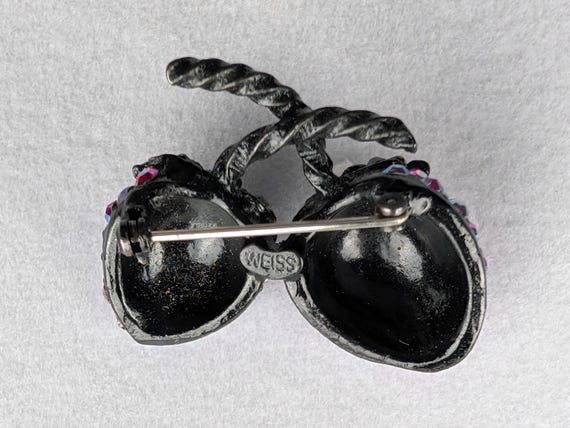 Weiss Strawberry Red Ruby Aurora Borealis AB Broo… - image 8