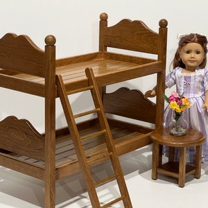 Doll bunk beds for 18-in dolls with Purple and Green bedding. Shipping is included in the price. image 4