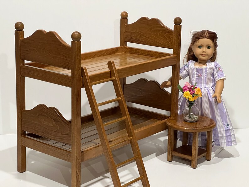 Doll bunk beds for 18-in dolls with Purple and Green bedding. Shipping is included in the price. image 4