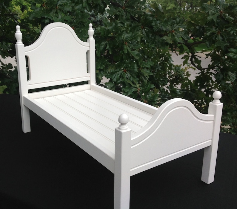 Doll furniture, 18-inch Doll furniture: a white bed with pink and white bedding. Shipping is included in the price. image 6