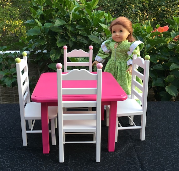 American Doll Furniture Table 4 Chair Set For 18 Inch Image 0