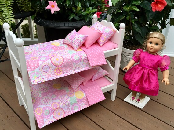 american girl pink bed