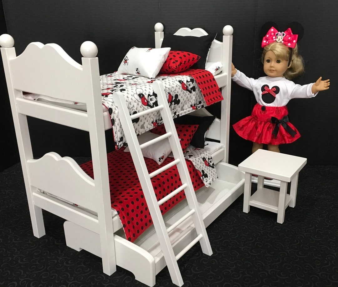 Mickey Mouse® Doll Bunk Beds for 18in Dolls, With All Bedding Shown. Etsy