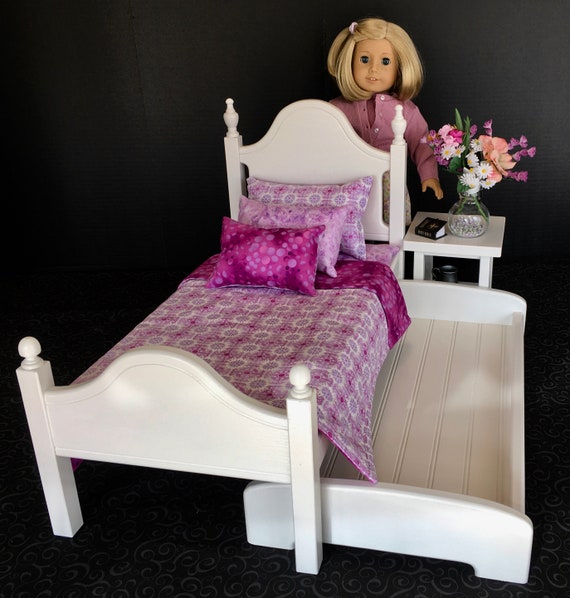american girl purple bed