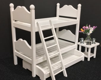 White bunk bed for an 18-in doll. Shipping is included in the price.