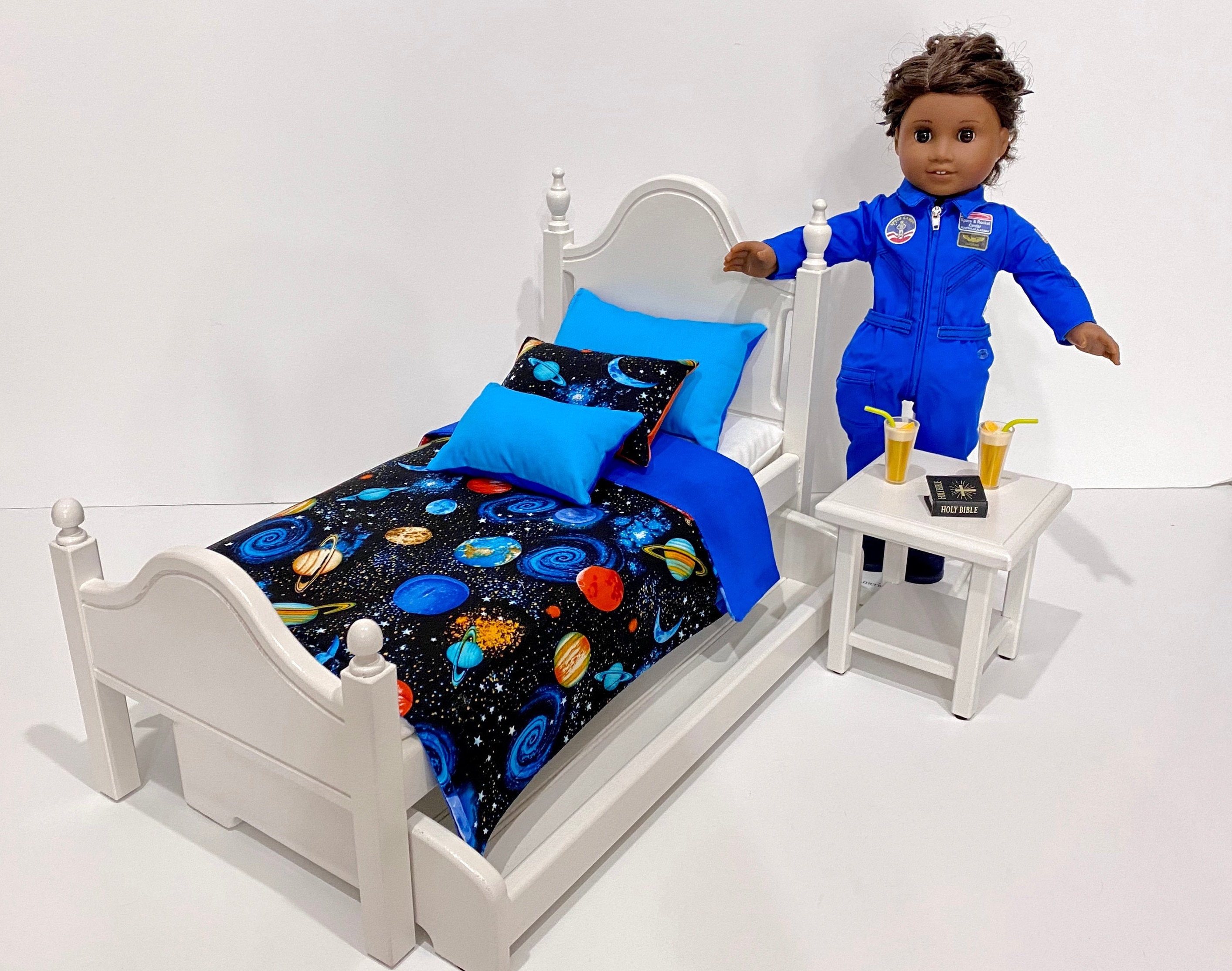 Doll Bed for an 18 inch Boy or Girl Doll With Celestial Bedding. Shipping is Included in the Price. Etsy Canada