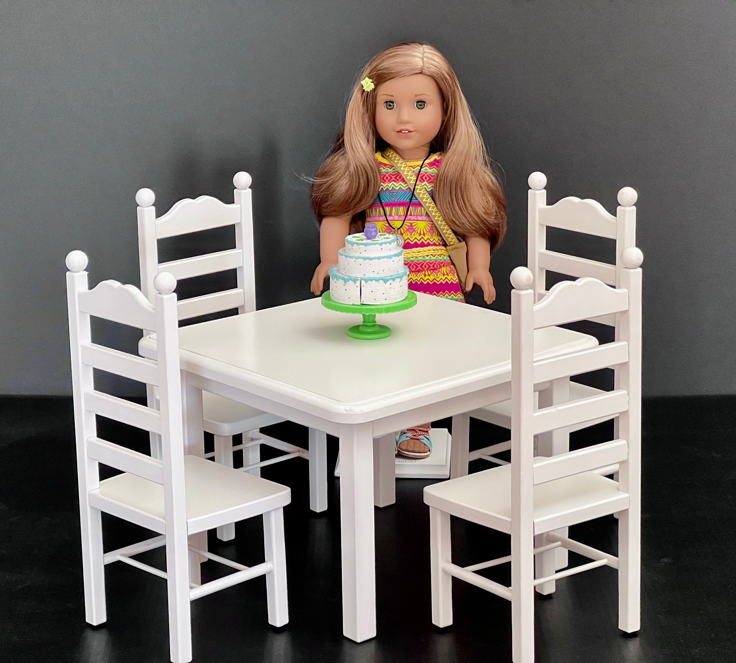 18 inch doll table 2025 and chairs