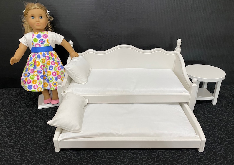 American Girl Doll furniture. White Daybed/trundle for the 18 Etsy