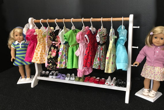 American Girl Dolls White Clothes Bar Doll Closet For 18 In Etsy