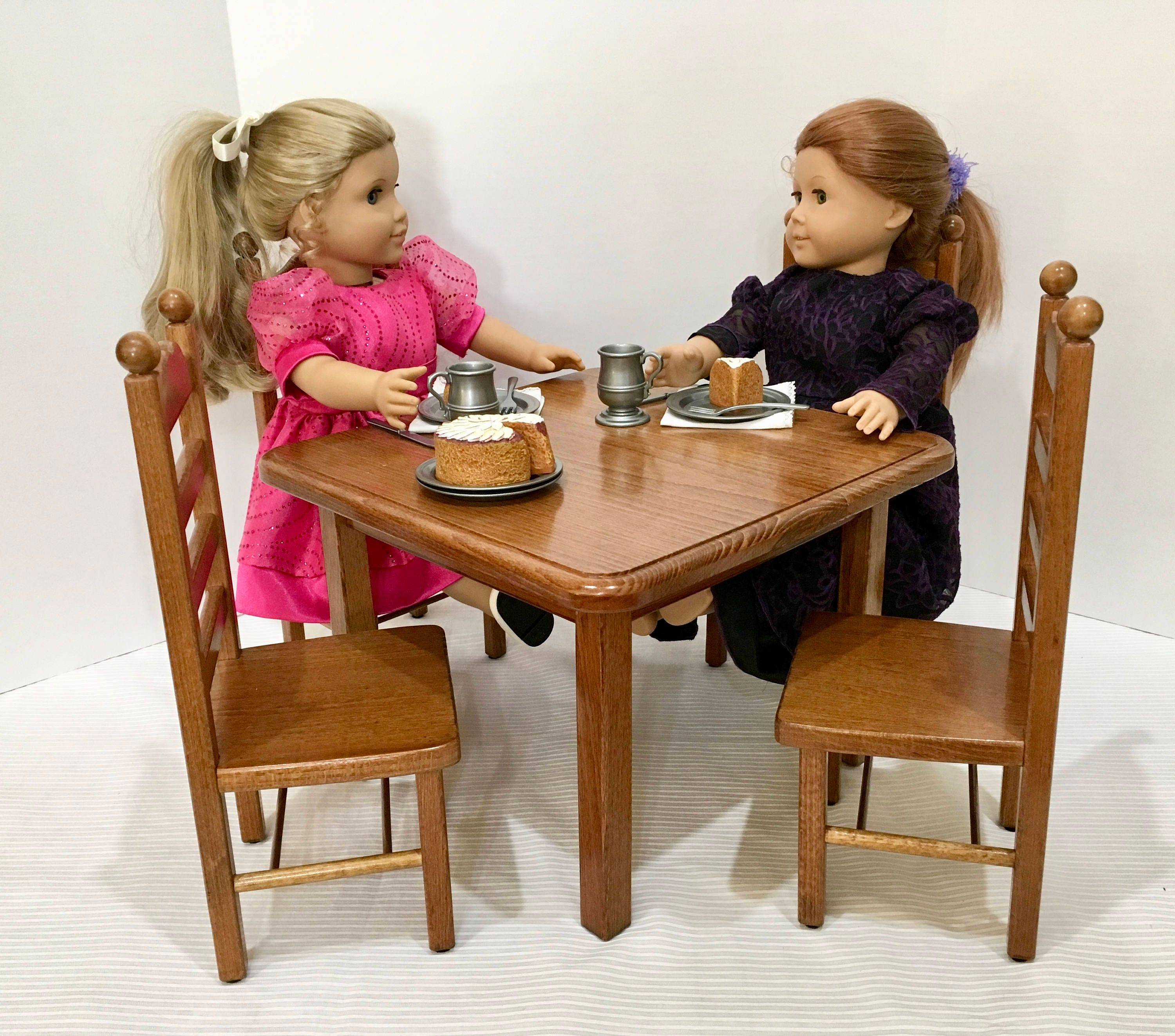 American Girl Doll table and 4 chair set for 18 In dolls Etsy