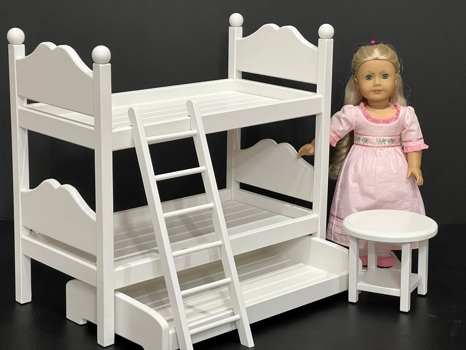 Doll Bunk Bed for 18 Inch Dolls With Cream Pink Purple and Etsy