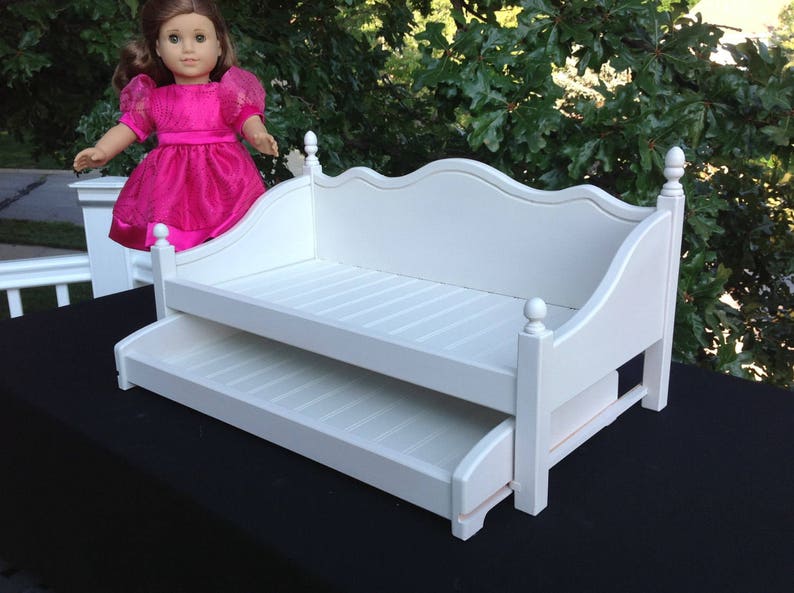 American Girl Doll furniture. White Daybed/trundle for the 18 Etsy