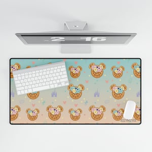 Mickey Waffle Desk Mat, Disney Inspired Mouse Pad, Kitchen Decor, Cute Office Accessory, Dorm Room Desk Decor, Work from Home Essential