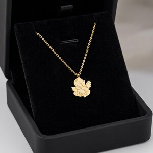Angel Necklace, Guardian Angel Pendant Necklace, Gold Cherub Jewelry Gift for Her, Spiritual Protection Necklace, Dainty Celestial Jewelry image 5