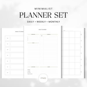 Pacchetto di amministrazione anti-sovraccarico, sistema di produttività adatto a chi soffre di ADHD, pianificatore giornaliero settimanale mensile minimalista, Focus Assistant, formato A4 US Letter
