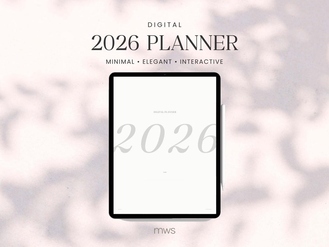 2026 Digital Planner | Minimalist iPad Planner With Daily, Weekly ...