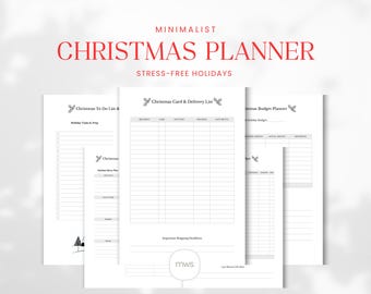 Minimalistischer Urlaubsplaner | Weihnachtsbudget & Checkliste zum Ausdrucken