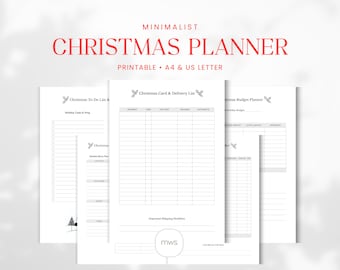 Christmas Planner Printable | Holiday Organizer & Budget Tracker