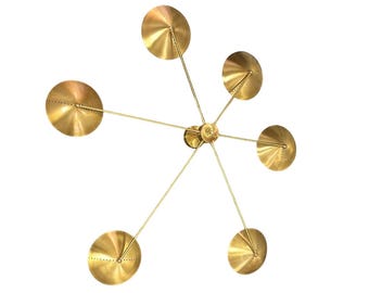 Starburst Brass Wall Light: Modern Accent Lighting, Geometric Design