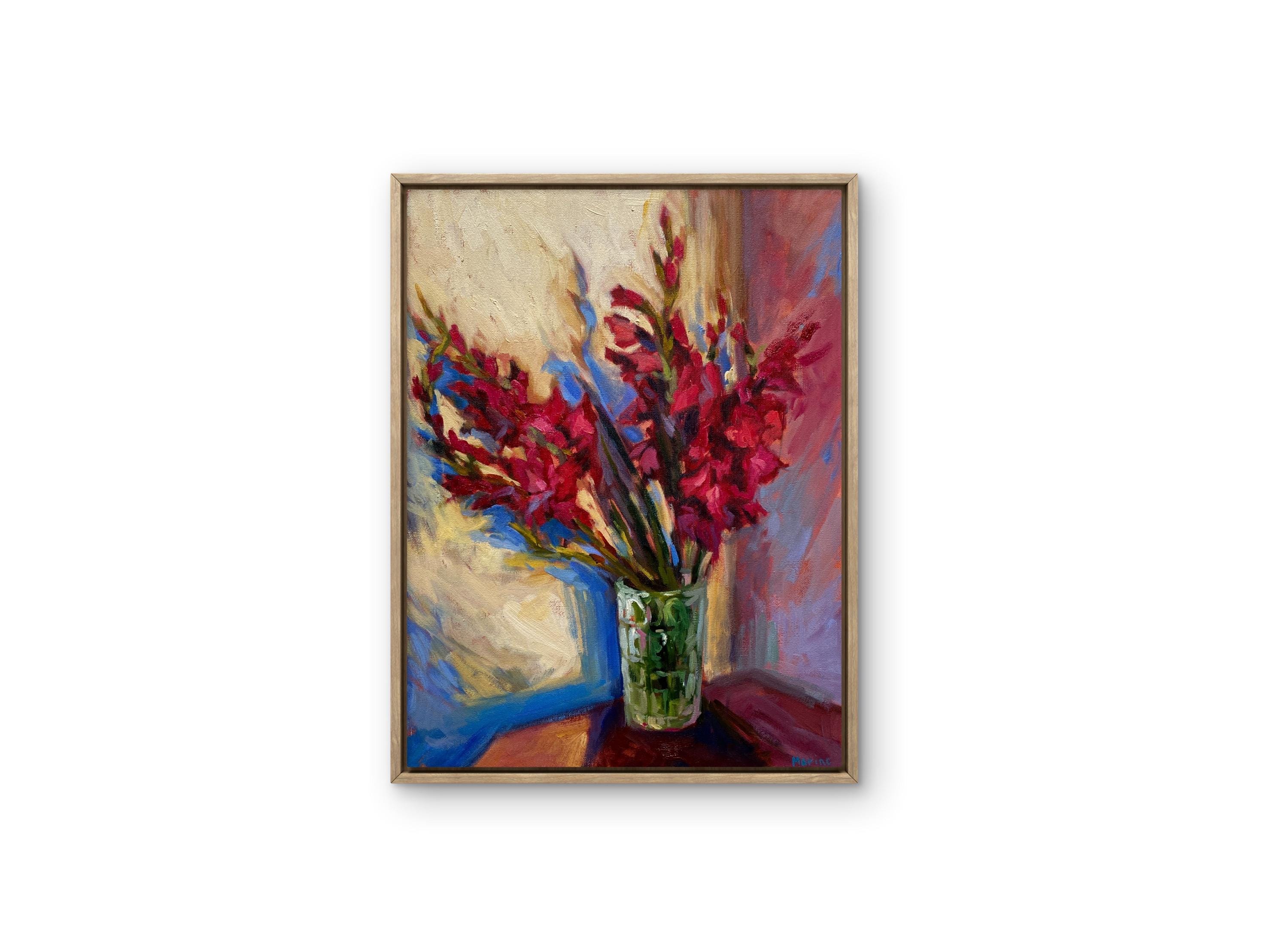 絵画 油絵　グラジョウラス 7月の花 グラジオラスを描いた作品 | アート名画館 公式ブログ