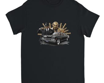 Camiseta de gangster unissex pesada com gola redonda, estilo gangster dos anos 1930 | Gildan® 5000