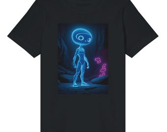 uma figura de rocha brilhante de cor neon