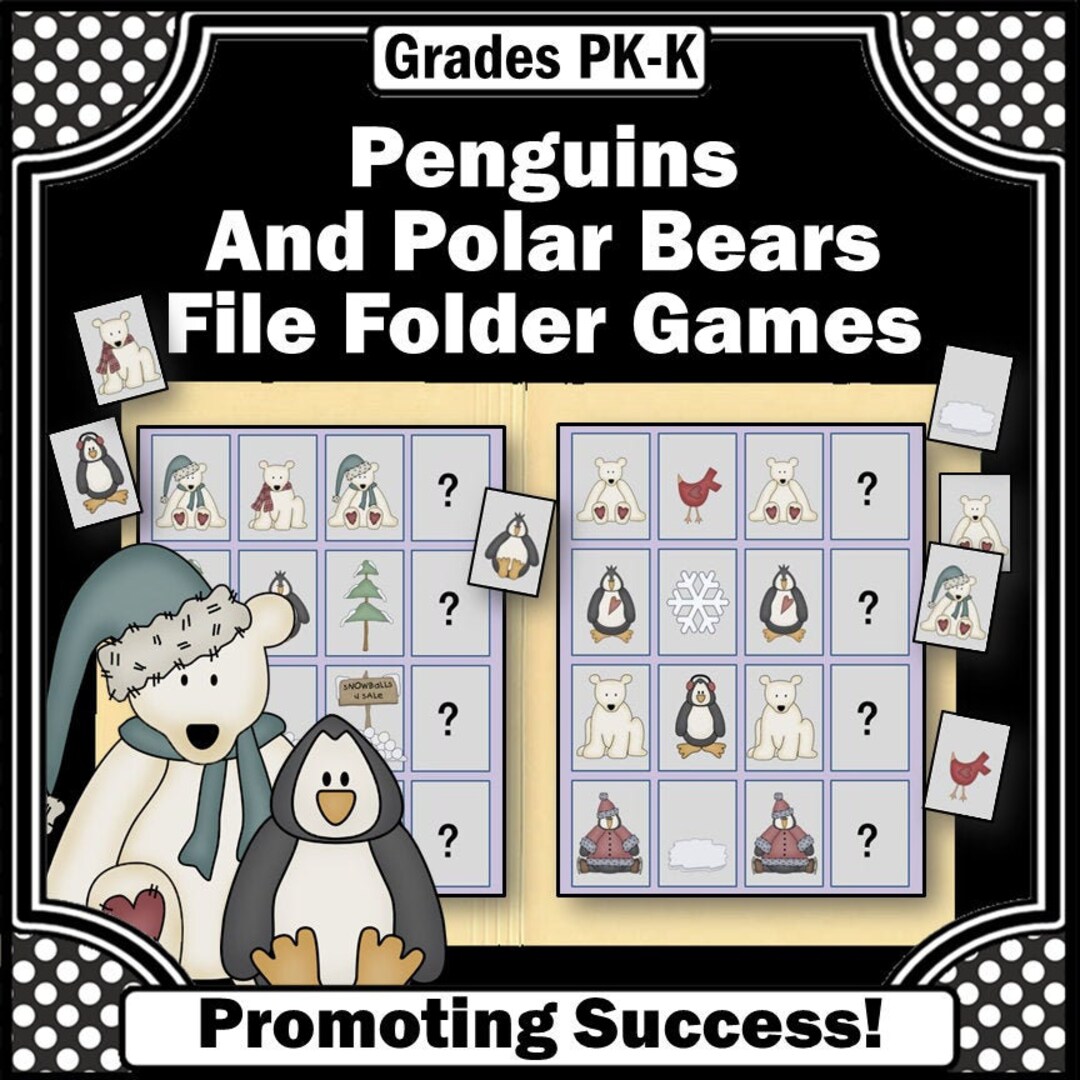 Winter File Folder Games Printable Special Education Activities Kindergarten Math Activities