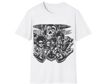 マーチ・オブ・ザ・ダムド '98 スラッシュメタルツアーポスターTシャツ、ヴィンテージチケット半券デザイン、ホラーバンドアパレル